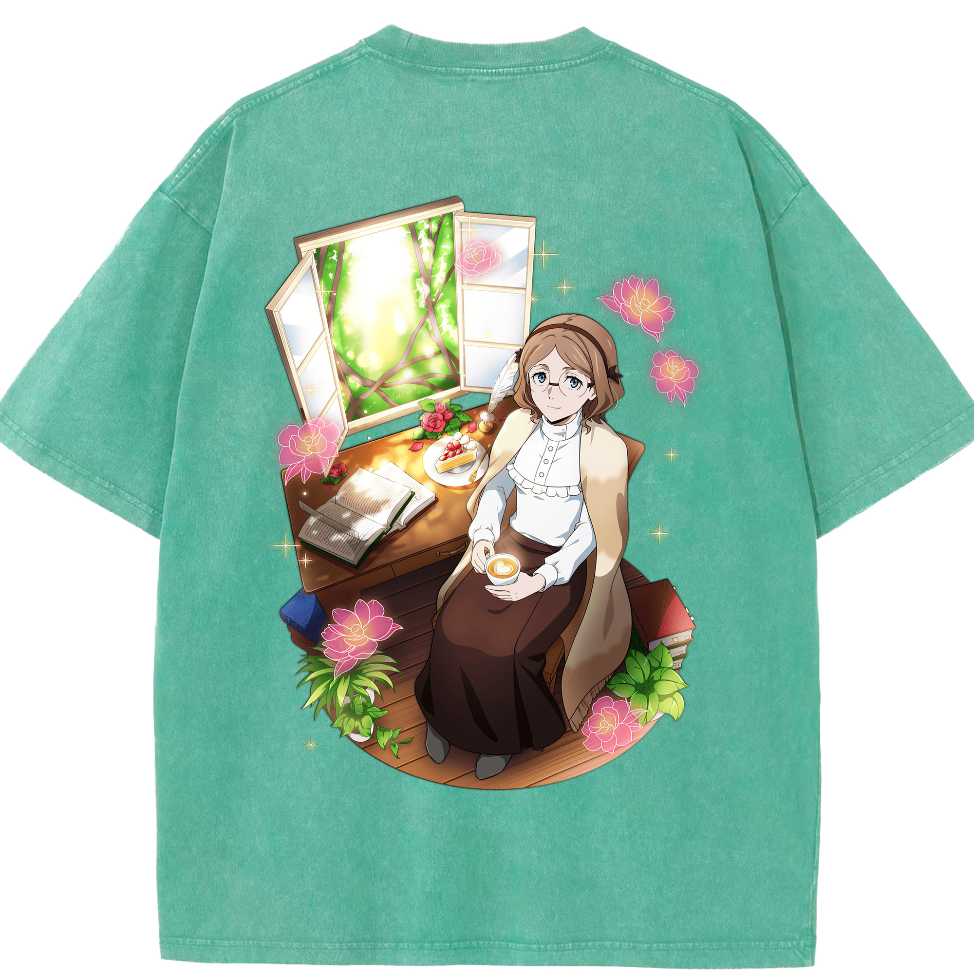 （画像用） 文豪ストレイドッグス Bungo Stray Dogs 綿100% ヴィンテージ風 半袖Tシャツ（背面プリント）